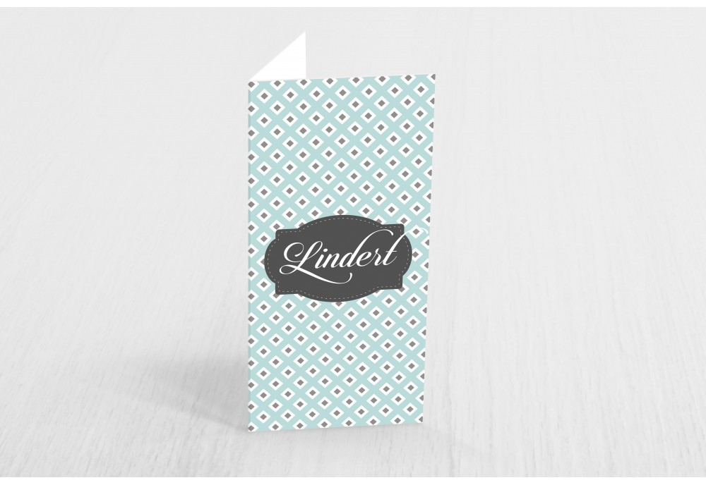 Retro patroon geruit blauw